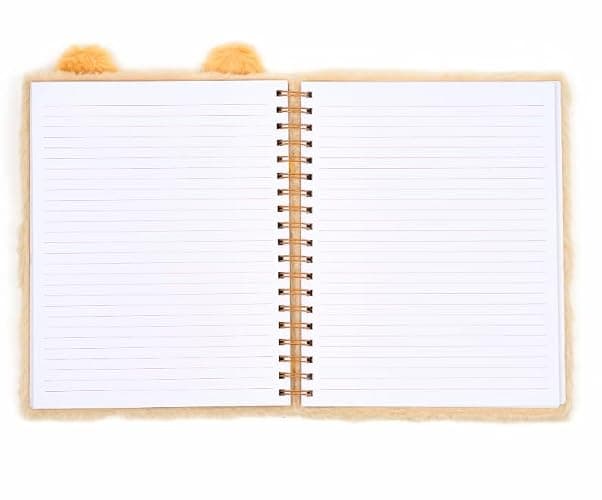 VOTUM Fuzzy Spiral Notebook 8 x 11 – Cute Flower Cat Design, Soft Plush Cover Journal for Kids, Lined Pages, Large Cozy School Notebook for Writing, Notes & Drawing thumbnail 4