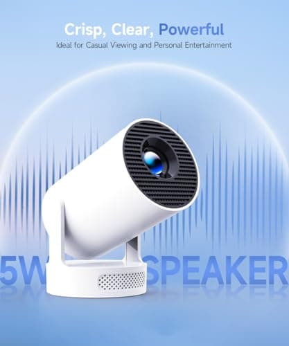 Magcubic Projector with Upgraded HiFi Speaker, Mini Projector [Built-in Apps] 4K Support with WiFi6 and BT 5.4, 180°Rotatable Portable Projectors Auto Vertical Keystone Proyector for Home Bedroom thumbnail 3