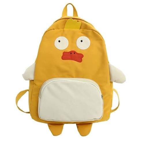 KOWVOWZ Kawaii Frog Large Novelty Backpack Girl Boy Teen Cute Fuuny Panda Animal High School Backpack Laptop Waterproof Bookbag (Duck) - Duck - Image 1