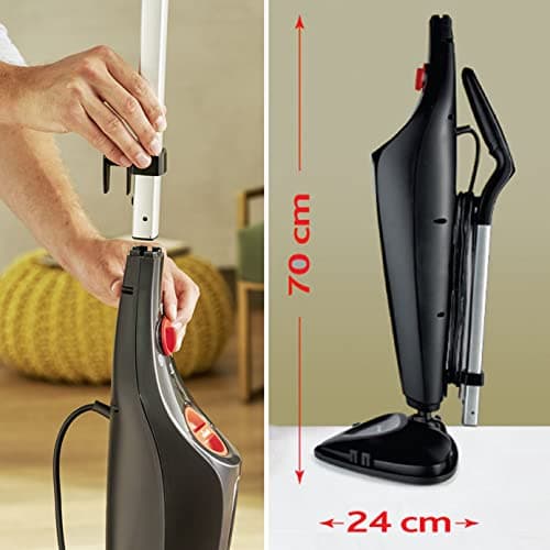 Vileda Steam Plus Edition Triangulaire avec Power Pad, balai vapeur, performance de nettoyage hygiénique sans utilisation de produits chimiques, pour tous les sols durs et les moquettes thumbnail 2