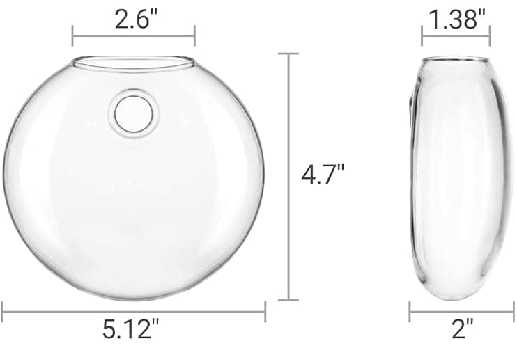 Mkono Wall Hanging Planter Propagation Station Glass Flower Vase for Hydroponics Plants, Bathroom, Home Office Living Room Decor Gift, Oblate Set of 3 thumbnail 3