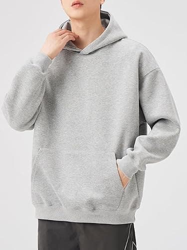 PAODIKUAI Men Hoodie Sweatshirt Loose Fit Fashion Pullover Hoodie Casual Long Sleeve Hooded Sweatshirt with Pocket thumbnail 4