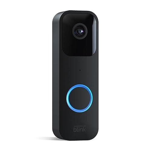 Blink Sonnette Vidéo | Système audio bidirectionnel, vidéo HD, longue autonomie, détection de mouvements, notifications de sonnette dans l'application, fonctionne avec Alexa | Noir - Image 1