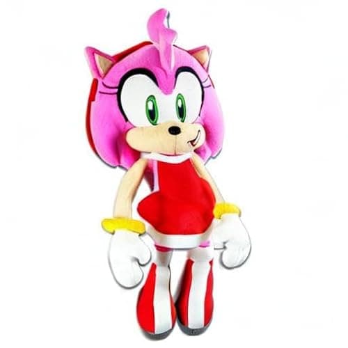 GE Animation GE-52635 Sonic The Hedgehog 9" Amy Rose in Red Dress Stuffed Plush thumbnail 3