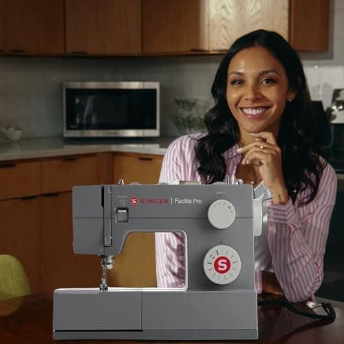 SINGER Heavy Duty 4411 High Speed Sewing Machine with Accessory Kit | Strong Motor with Enhanced Piercing Power, 69 Stitch Applications, Full Metal Frame, 4-Step Buttonhole & LED Light, Grey thumbnail 2