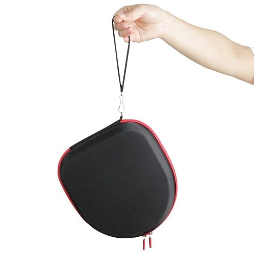 Hermitshell Hard Travel Case for Silensys E7 / PurelySound/MOVSSOU/COWIN/Tapela/Audonia Active Noise Cancelling Bluetooth Headphones (Black+Red) thumbnail 6