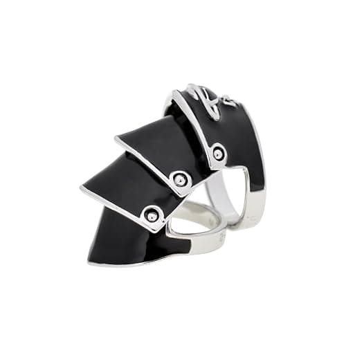 ZHAOZHAO Colorful Four Sections Armor Ring of Saturn for Women - Colorful Enamel Armor Saturn - Image 1