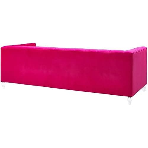 Bea Hot Pink Velvet Sofa | Tufted Design thumbnail 5