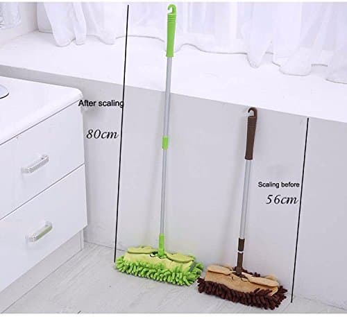 Xifando Mini Microfiber Chenille Cartoon Flat Dust Mop for Children,Detachable,360 Degree Rotation, Extension-Type (Green) thumbnail 3