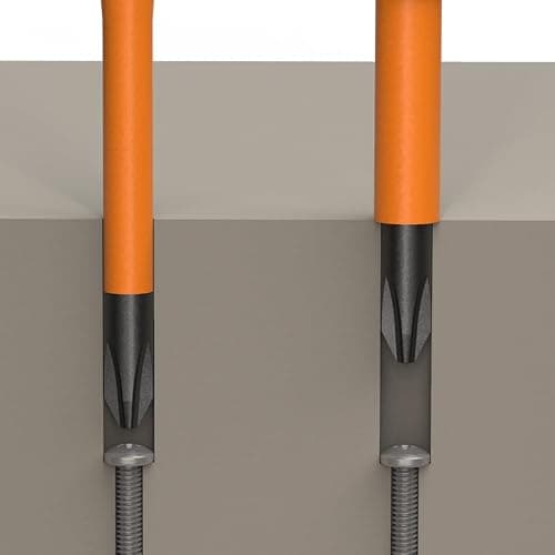 Klein Tools 32288 Insulated Screwdriver, 8-in-1 Screwdriver Set with Interchangeable Blades, 3 Phillips, 3 Slotted and 2 Square Tips thumbnail 9