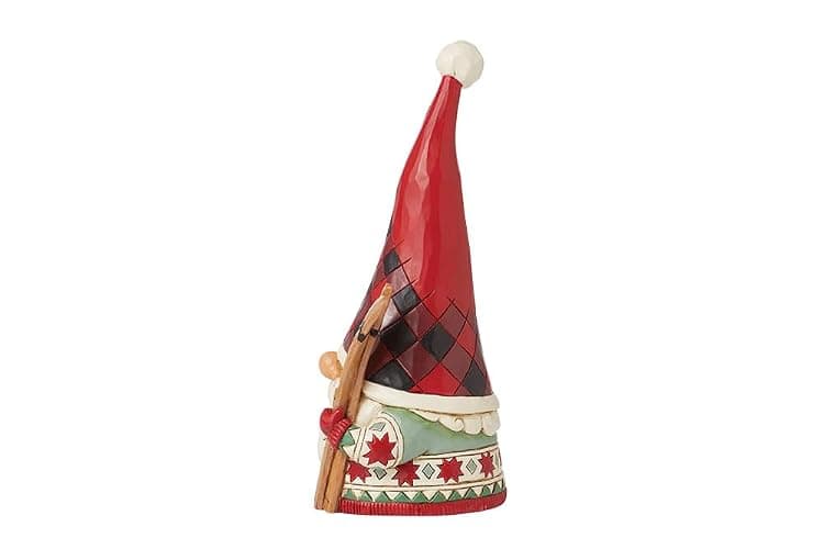 Enesco Jim Shore Heartwood Creek Highland Glen Gnome Holding Skis Figurine- Stone Resin Hand Painted Crafted Collectible Gnomes Mini Figurines Home Decor Statue, 6.3 Inch thumbnail 4