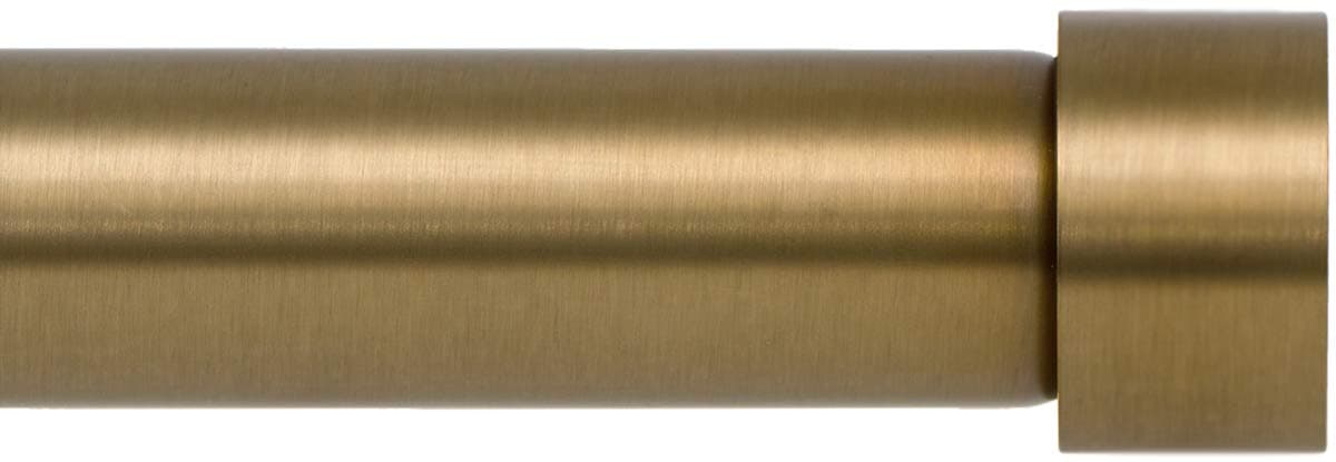 Ivilon Drapery Window Curtain Rod - End Cap Style Design 1 Inch Pole. 48 to 86 Inch Color Warm Gold - Image 1