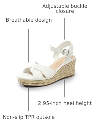 DREAM PAIRS Women's Espadrille Wedge Sandals | Adjustable Buckle, Dressy Platform Sandals Casual Summer, Comfortable High Heeled Wedges, Fashion Dressy Shoes thumbnail 3