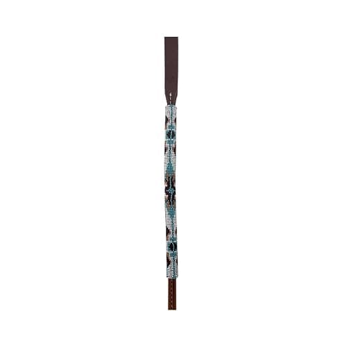 Reinsman Circle Y Over and Under 54" Beaded Buckskin Long Equestrian Horse Training Rod | 1/2" Wide, Double Ply Leather, Keeper on Loop for Secure Fit, Tan Harness Leather - 1072-54-SX thumbnail 3