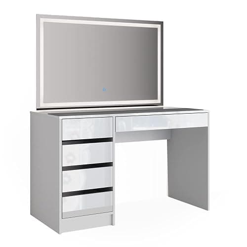 Vicco tavolo da toeletta Sherry, Bianco lucido, 120 cm con illuminazione a LED thumbnail 4