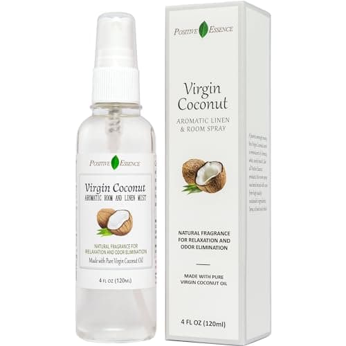 Virgin Coconut Linen and Room Spray, Natural Aromatic Mist Made with Pure Virgin Coconut Oil, Relax Your Body & Mind, Perfect as a Bathroom Air Freshener Odor Eliminator - Image 1
