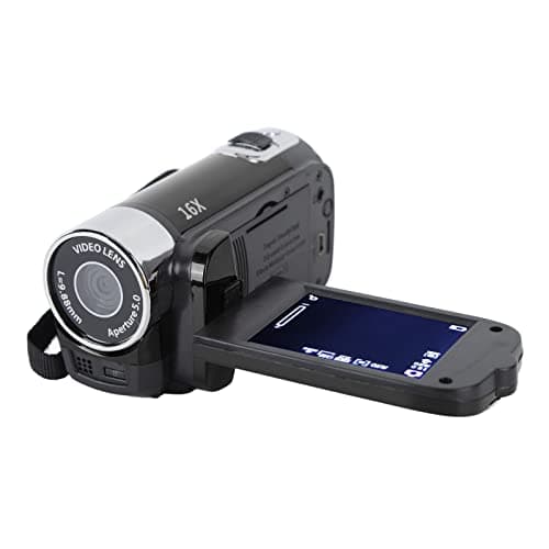 1080P HD Camcorder, 16MP DV Camera with 16x Digital Zoom, 2.7in TFT Rotatable Screen, Built-in Speakers, USB (Black) thumbnail 7