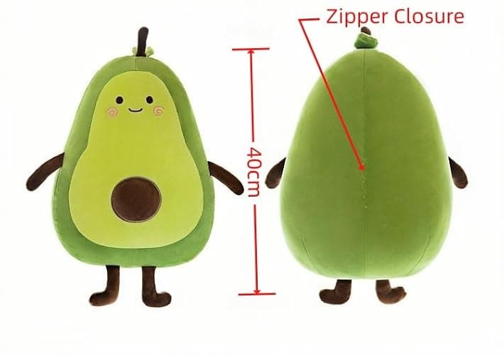 Cute Avocado Plush Pillows, Kawaii Plushies Soft Stuffed Toys for Boys Girls, Gifts Ideal for Christmas Valentine's Birthday 30cm thumbnail 3