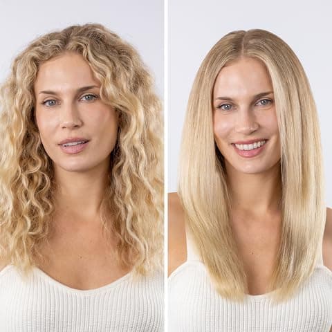 L'ANGE HAIR Le Titane 1.75” Titanium Flat Iron Hair Straightener and Curler 2 in 1 | Best Curling Flat Iron for All Hair Types | Dual Voltage Flat Iron for Travel | Hair Straightening Irons - Blush 1.75" thumbnail 8