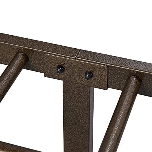 Yaheetech Classic Metal Platform Bed Frame Mattress Foundation with Victorian Style Iron-Art Headboard/Footboard/Under Bed Storage/No Box Spring Needed/King Size Bronze thumbnail 9