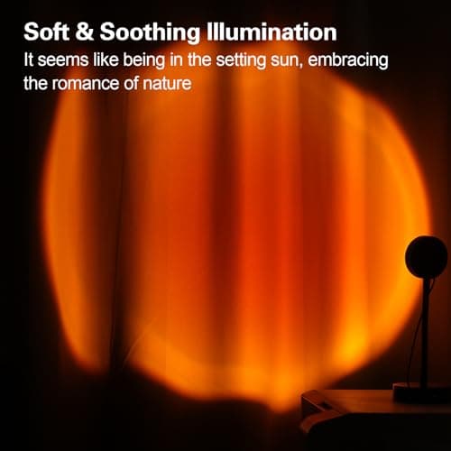 Sunset Lamp Projector Led Lights for Room, 360 Degree Rotation Sunlight Lamp Set Mood Lighting Bedroom Decor (Sunset) thumbnail 4