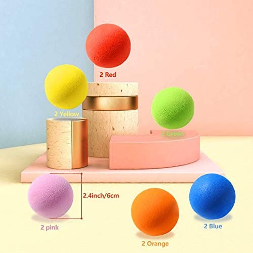 oazoxcx 12 Pieces Soft Foam Balls Lightweight Mini Play Balls for Safe Indoor Toys Fun Vibrant Assorted Colors Orbs Unique Birthday Party Favors for Boys and Girls thumbnail 2