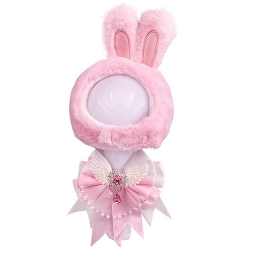 Lightstick Decoration Set Including A Cute Fluffy Cartoon Light Stcik Covers, A K-pop Ribbon Bow Tie Intended for Concert Accessories （pink） - Image 1
