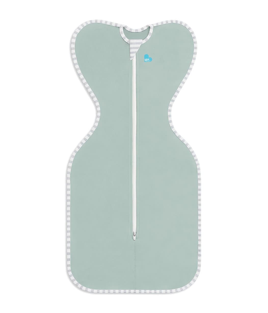 Love To Dream Swaddle UP™ Lite, Medium (6-8.5kg), Ultra-Light for Warm Room Temperatures (24-27°C), 0.2 TOG, Arms Up Position, Twin Zipper for Easy Nappy Changes, Olive thumbnail 4
