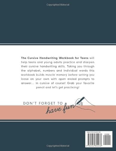 The Cursive Handwriting Workbook for Teens: Learn the Art of Penmanship in this Cursive Writing Practice book with Motivational Quotes and Activities for Young Adults and Teenagers thumbnail 2