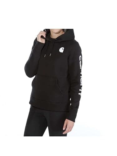 Carhartt Women's Relaxed Fit Midweight Logo Sleeve Graphic Sweatshirt - Image 1