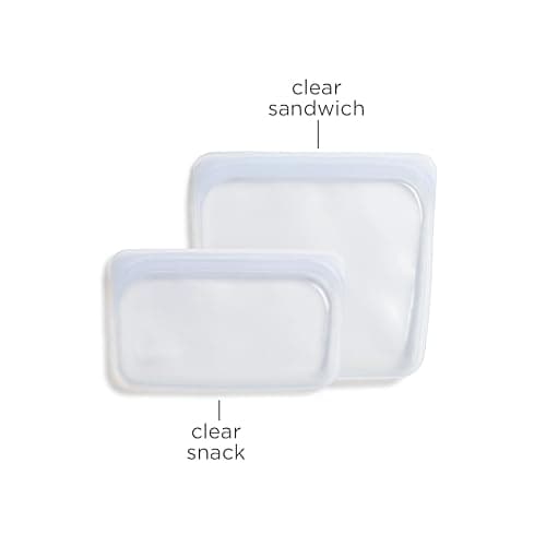 Stasher Premium Silicone Reusable Food Storage Bags, 2-Pack, Clear, Multi-Use Food Storage Bags, Lunch Bag, Travel Containers, BPA Free, Leak-free, Dishwasher-Safe, Eco-friendly thumbnail 5