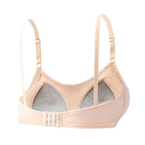Herepai Big Girls' Adjustable Training Bra Cotton Bras Wireless Light Padded 10-16 Years thumbnail 5