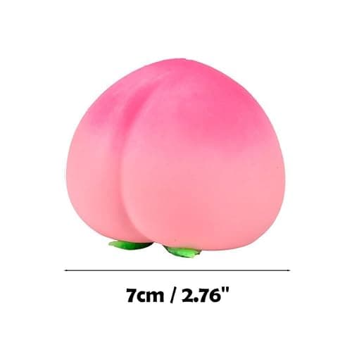 Peach Squishies, Peachs Fruit Slow Rising Soft Toy, Realistic Peach Shaped Fruit Squeeze Balls, Flexible Fidget Toys Decompression Gift for Adults Kids thumbnail 3