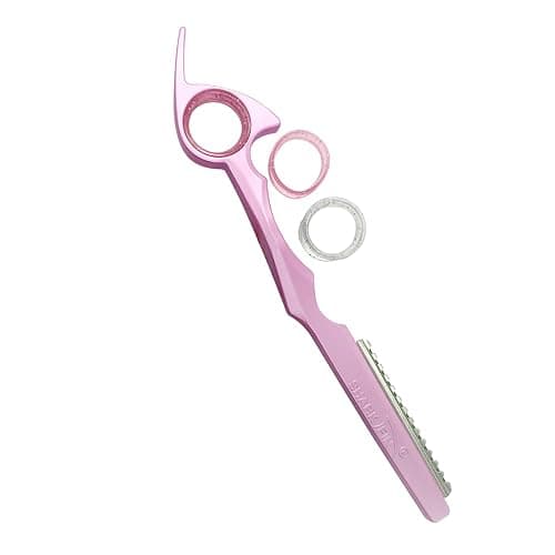Sharkfin Shears Pink Aluminum Razor with Feather Blade & Sharkfin Handle - Image 1
