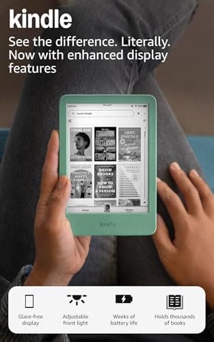 Amazon Kindle 16 GB (newest model) - Lightest and most compact Kindle, now with faster page turns, and higher contrast ratio, for an enhanced reading experience - Without Lockscreen Ads - Matcha thumbnail 2