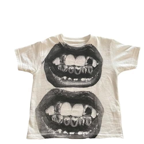 Baby Tees Y2k Shirt 90s Outfit Woman 2000s Fashion Graphic Tees Y2k Cute Shirts Vintage Clothes - Small - White09 thumbnail 2