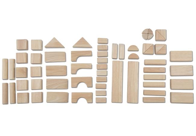 Melissa & Doug Standard Unit Solid-Wood Building Blocks With Wooden Storage Tray (60 pcs) Classic Wooden Blocks For Toddlers Ages 3+ thumbnail 5
