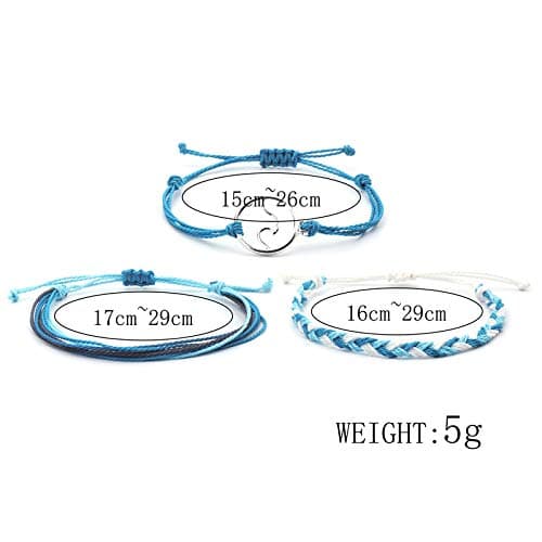 Softones VSCO String Wave Bracelets for Women Handmade Colorful Waterproof Adjustable Braided Beach Bracelet Set for Women thumbnail 5