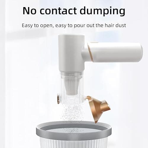 ZZLIFE Handheld Vacuum Cleaner Cordless, Desk Vacuum Cleaner Compressed Electric Air Duster 15000Pa Suction, 4-in-1 Portable Vortex Vacuum Dust Buster Air Blower for Computer,Car,Balloon,White thumbnail 3