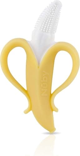 Nuby Nananubs Banana Massaging Teether – Baby Teething Toys 3 Months and Up, Silicone Teether for Sore Gums, Infant Toy, Baby Essentials, Brush, Travel Accessory, Gift for Babies thumbnail 7