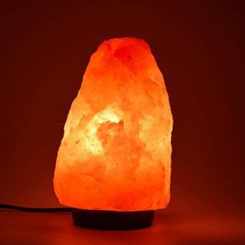 7 Inch Himalayan Salt Lamp with Dimmer Cord - Night Light Natural Crystal Rock Classic Wood Base Authentic from Pakistan thumbnail 6