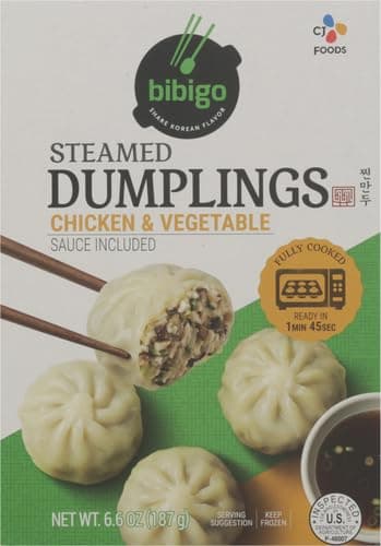 Bibigo Chicken and Vegetable Steamed Dumplings, 6.6 Oz thumbnail 2
