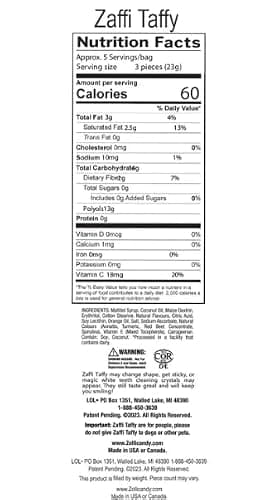 Zaffi Taffy Sugar Free Candy - Dye Free, Keto & Diabetic-Friendly, Dentist-Approved Treats for Kids (Natural Fruit Flavor, 3 oz) thumbnail 2