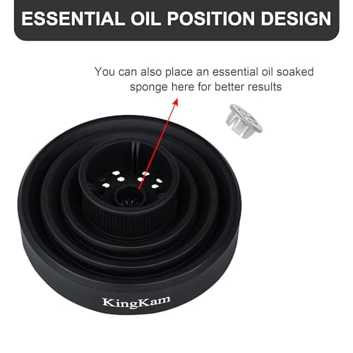 KingKam Collapsible Hair Dryer Diffuser - Travel and Easy Storage - Diffuser Attachment Fit Most Hair Dryers with Nozzle Diameter D-1.575Inch to 1.968 Inch (4-5cm) - Black thumbnail 8
