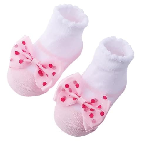 Toptim Newborn Baby-girls Socks and Bow Infant Toddler Ankle Socks thumbnail 7