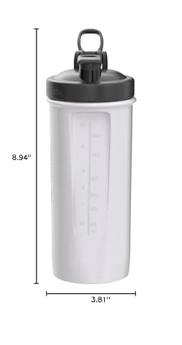 BlenderBottle Classic V2 Shaker Bottle Perfect for Protein Shakes and Pre Workout, 28-Ounce, Clear/Black thumbnail 3