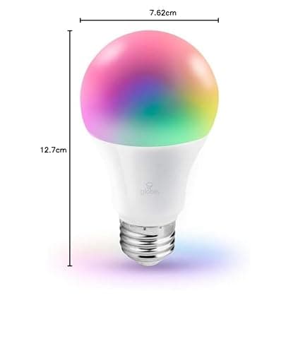 Globe Electric Wi-Fi Smart 10 Watt (60W Equivalent) Multicolor Changing RGB Tunable White Dimmable Frosted Led Light Bulb, No Hub Required, Voice Activated, 2000K - 5000K, A19 Shape, E26 Base 34202 thumbnail 2