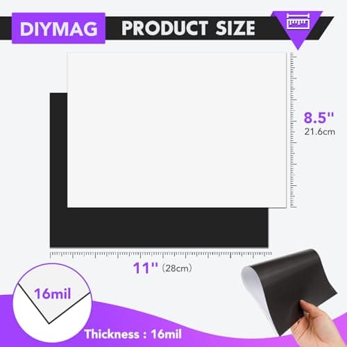 DIYMAG Printable Magnetic Sheets, 8Pcs 8.5 x 11 Inch Flexible Magnet Sheets Matte Non Adhesive Magnetic Paper for Inkjet Printer Photo DIY Crafts thumbnail 2