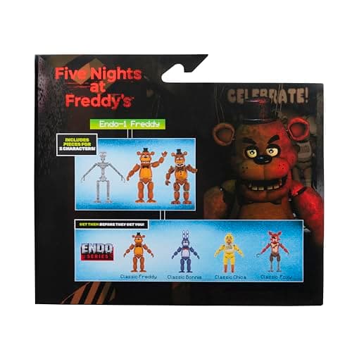 Five Nights at Freddy’s 6-Inch Endo-Series Collector Figure: Endo-1 with Classic Freddy & Withered Freddy Pieces - Articulated Figure with Classic and Withered Freddy Parts thumbnail 4