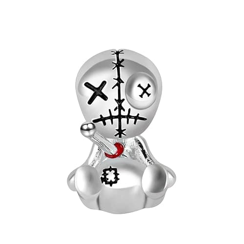 GNOCE Voodoo Doll Pendant Charm 925 Sterling Silver Dangle Bead Charms For Women Bracelet/Necklace Halloween Gifts For Wife (color-8) - Image 1